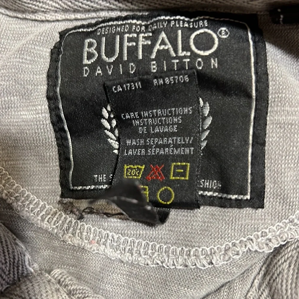 Buffalo David Bitton gray cotton polo shirt Size XXL - Picture 12 of 12